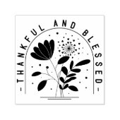 Thankful And Blessed Typography  Zelfinktende Stempel (Design)