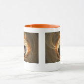 Thankful and Grateful Text Fractal Heart Design Mok (Midden)