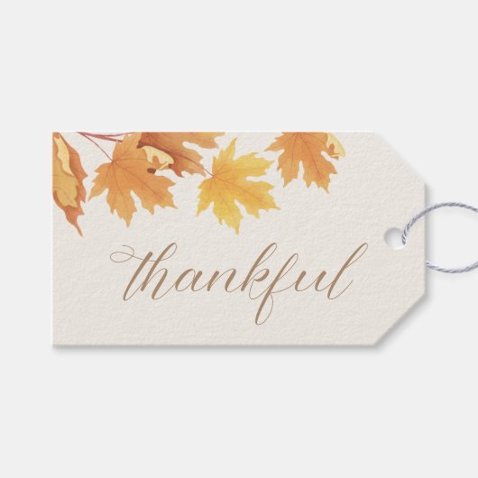 Thankful - Autumn Herfst Baby shower | CadeauLabel (Voorkant (Horizontaal))