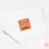 Thankful Autumn past aan Vierkante Sticker (Envelop)