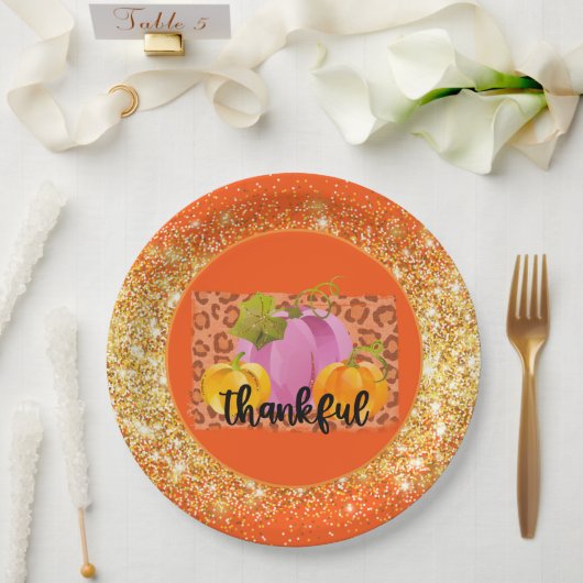 Thankful Autumn past Kleur aan Papieren Bordje (Huwelijk)