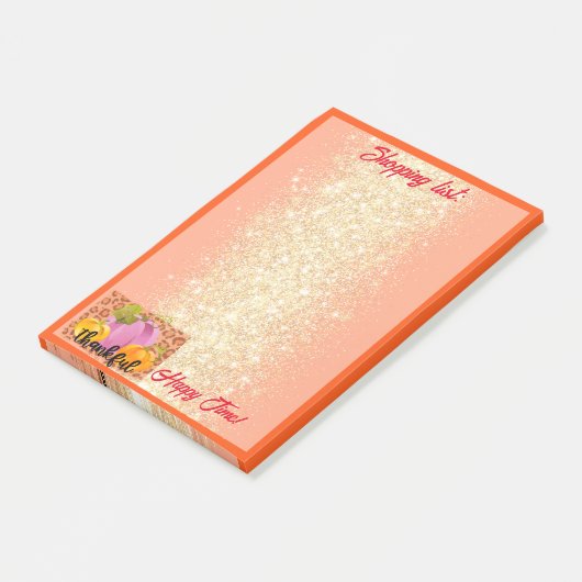 Thankful Autumn past Tekst en Kleur aan Post-it® Notes (Schuin)