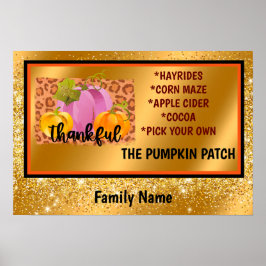 Thankful Autumn past Tekst en Kleur aan Poster