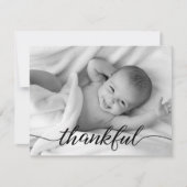 Thankful Baby Photo Birth Announement Aankondiging (Voorkant)