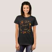 Thankful & Blessed Autumn Leaves Fall Thanksgiving T-shirt (Voorkant volledig)