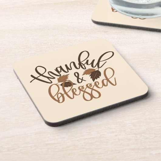 Thankful & Blessed Bier Onderzetter (Linkerzijde)