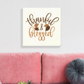 Thankful & Blessed Canvas Afdruk (Insitu (Woonkamer))