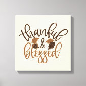 Thankful & Blessed Canvas Afdruk (Voorkant)