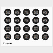 Thankful Blessed en een soort Mess Ronde Sticker (Vel)