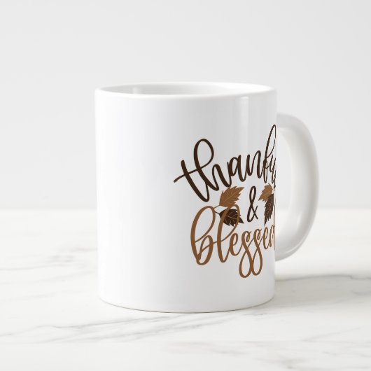 Thankful & Blessed Grote Koffiekop (Voorkant rechts)