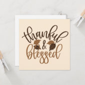 Thankful & Blessed Kaart (Voorkant / Achterkant in situ)