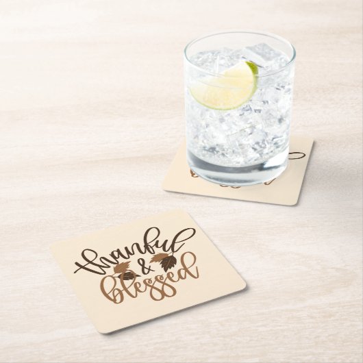 Thankful & Blessed Kartonnen Onderzetters (Insitu)