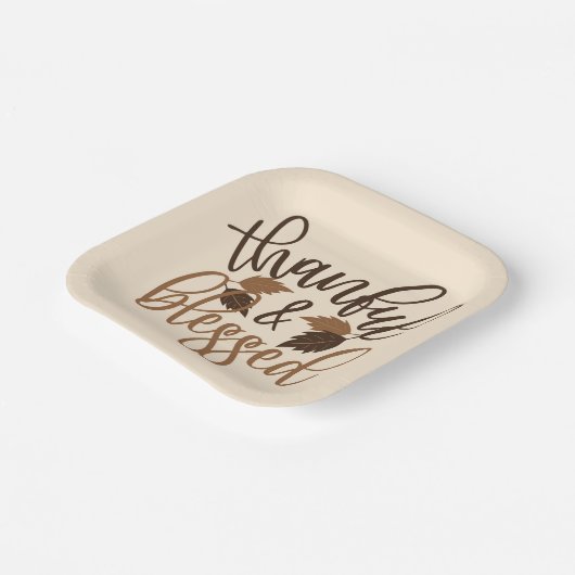 Thankful & Blessed Papieren Bordje (Gebogen)