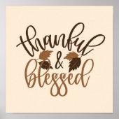 Thankful & Blessed Poster (Voorkant)
