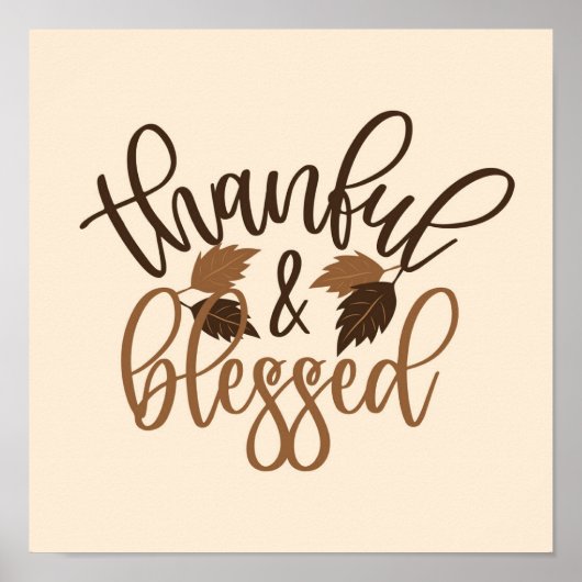 Thankful & Blessed Poster (Voorkant)