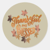 Thankful & Blessed Sticker (Voorkant)