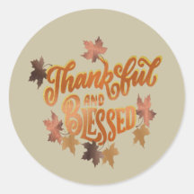 Thankful & Blessed Sticker