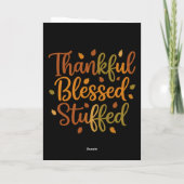 Thankful Blessed Stuffed Thanksgiving Card Kaart (Achterkant)