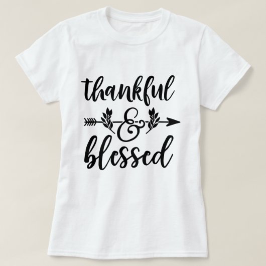 Thankful & Blessed T-shirt (Design voorkant)