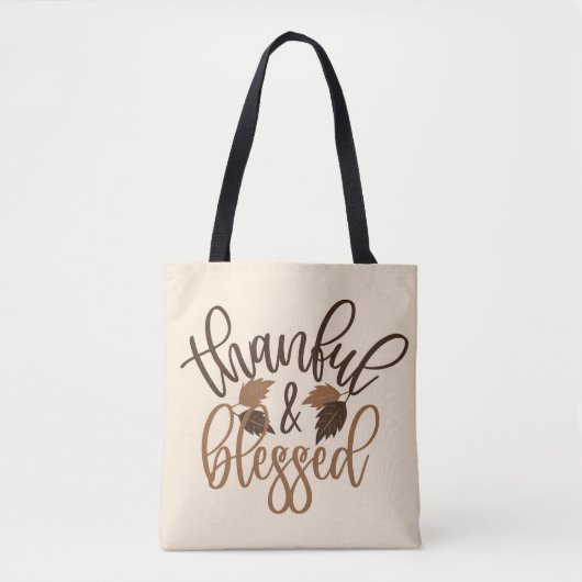 Thankful & Blessed Tote Bag (Voorkant)