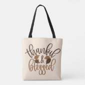 Thankful & Blessed Tote Bag (Achterkant)