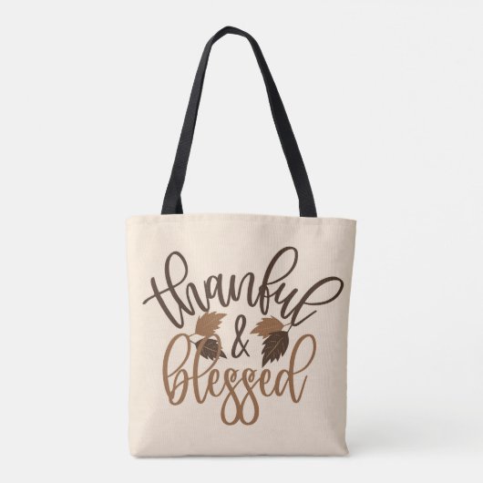 Thankful & Blessed Tote Bag (Achterkant)