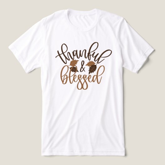 Thankful & Blessed Tri-Blend Shirt (Design voorkant)