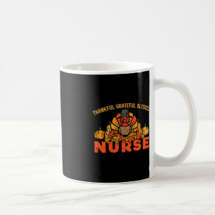 Thankful Blessed Turkey Nurse Thanksgiving Scrub F Koffiemok