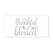 Thankful & Blessed Typography  Zelfinktende Stempel (Design)