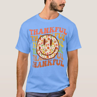 Thankful Blessings Autumn Herfst Maple Leaves Retr T-shirt