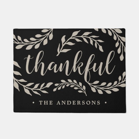 Thankful Branches | Gepersonaliseerd Deurmat (Voorkant)