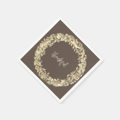 Thankful Brown Woodland Animal Rustic Herfst herfs Servet (Hoek)