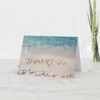 🏝️ Thankful by the Sea - Coastal Thanksgiving Kaart