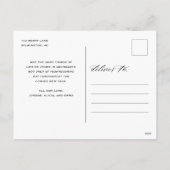 Thankful Calligraphy | Volledige foto-Thanksgiving Feestdagenkaart (Achterkant)