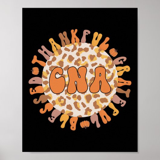 Thankful Certified Nursing Assistant-Thanksgiving Poster (Voorkant)