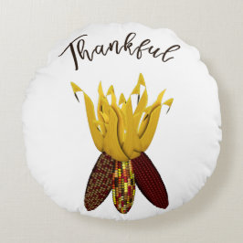 Thankful - Colorful Autumn Indian Corn Rond Kussen