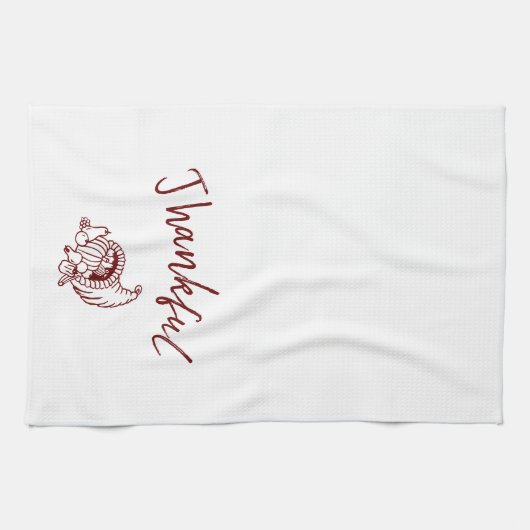 Thankful Cornucopia Kitchen Towel Theedoek (Horizontaal)
