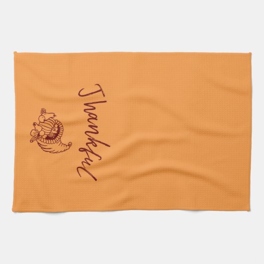 Thankful Cornucopia Kitchen Towel Theedoek (Horizontaal)