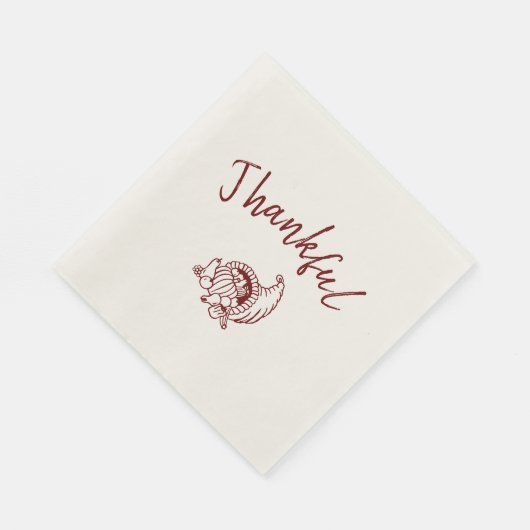 Thankful Cornucopia Set van 50 Servet (Hoek)