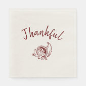 Thankful Cornucopia Set van 50 Servet (Voorkant)