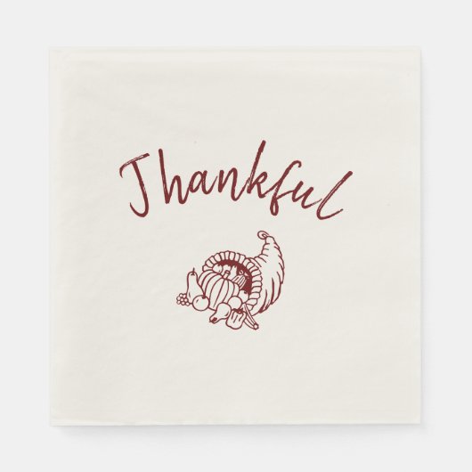 Thankful Cornucopia Set van 50 Servet (Voorkant)