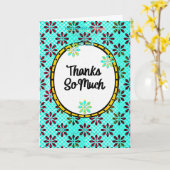 Thankful Daisies Retro Floral Thank You Card Kaart (Gele Bloem)