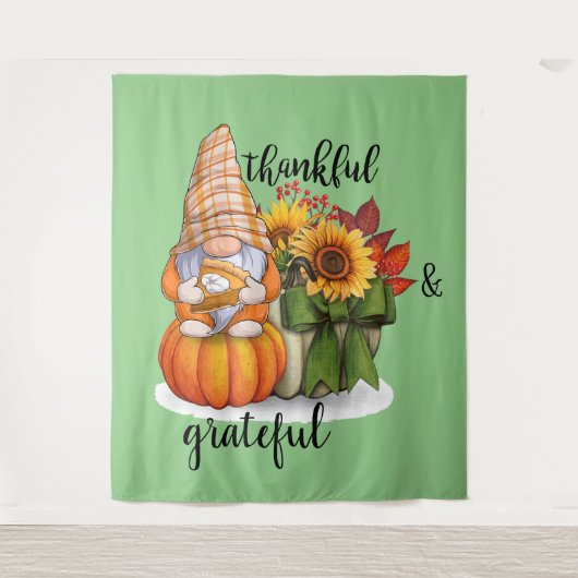 Thankful & dankbaar tapestry wandkleed (Voorkant)
