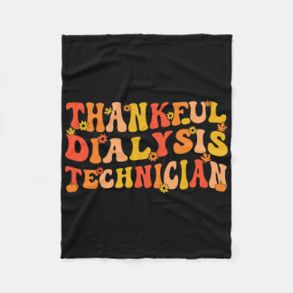 Thankful Dialysis Technicia Thanksgiving Dialyse Fleece Deken