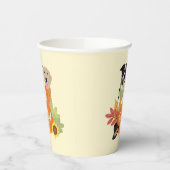 Thankful Dogs Thanksgiving Harvest Pumpkins Papieren Bekers (Links)