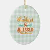 Thankful en Blessed Keramisch Ornament (Rechts)