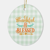 Thankful en Blessed Keramisch Ornament (Links)