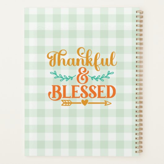 Thankful en Blessed Planner (Achterkant)