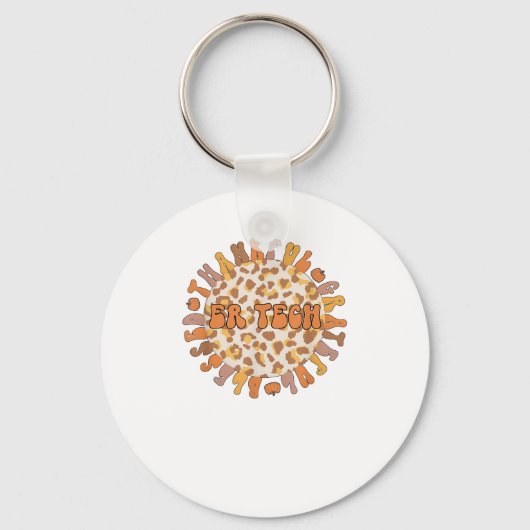 Thankful ER Tech Thanksgiving Emergency Room Sleutelhanger (Voorkant)