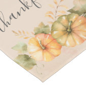 Thankful Family Pumpkin Thanksgiving Dinner Korte Tafelloper (Hoek)